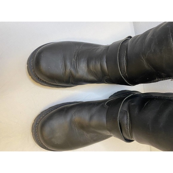 Milwaukee Black Leather Motorcycle Boots Zipper Sides size‎ 11.5D - Picture 4 of 8